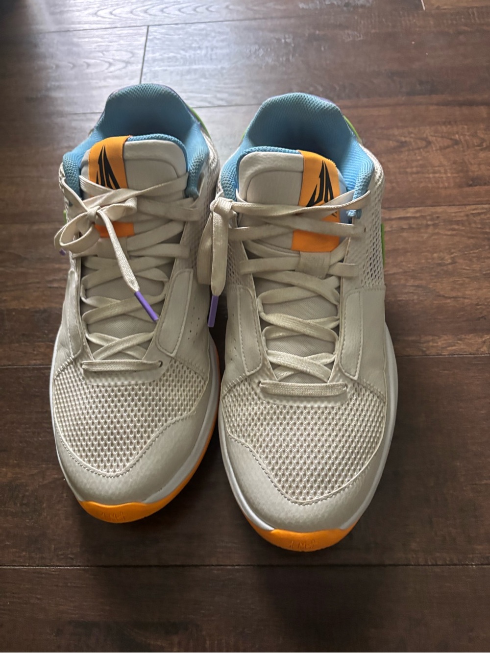Nike JA 1 Phantom/Action Green, Beige Sneakers